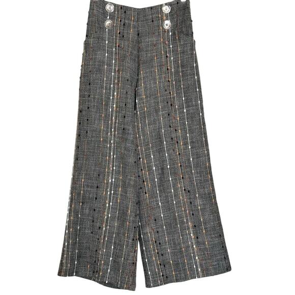 Anthropologie Eva Franco Wide Leg Pants Gray High-Rise Women's Small - Picture 1 of 10